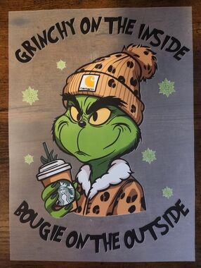 "GRINCHY & BOUGIE" 💚 DTF TRANSFER SHEET